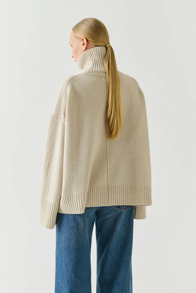 roll-neck wool sweater
