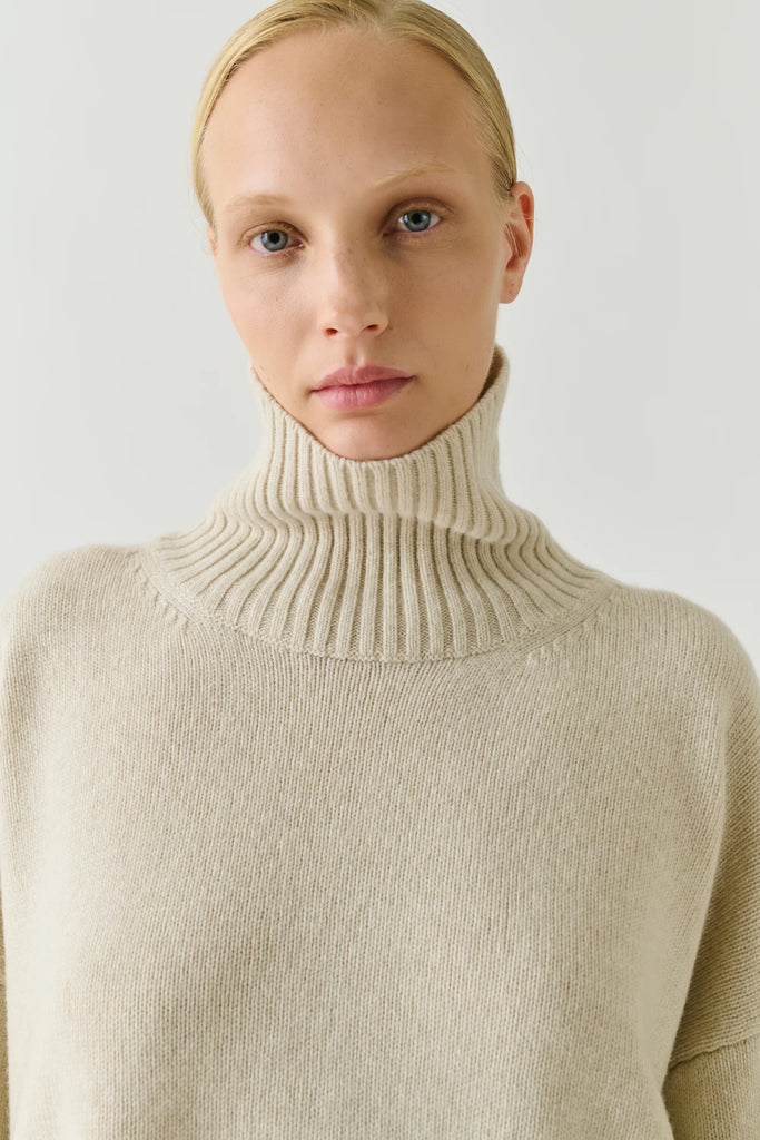 roll-neck wool sweater