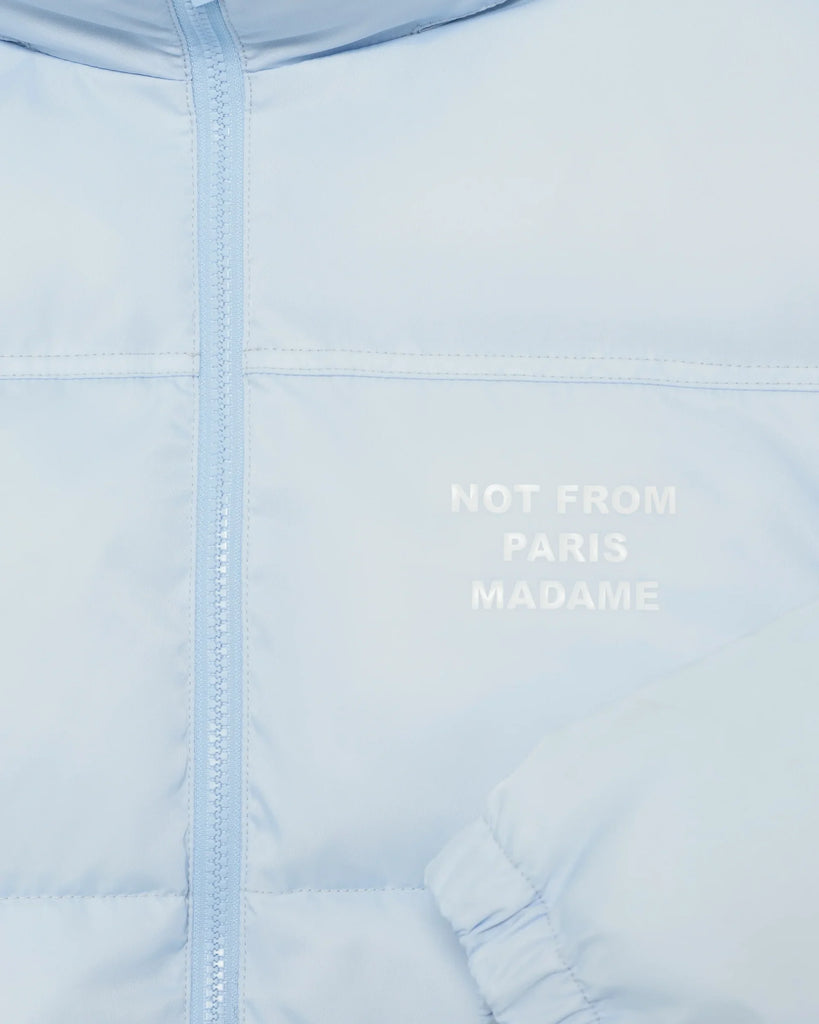 slogan-print padded jacket