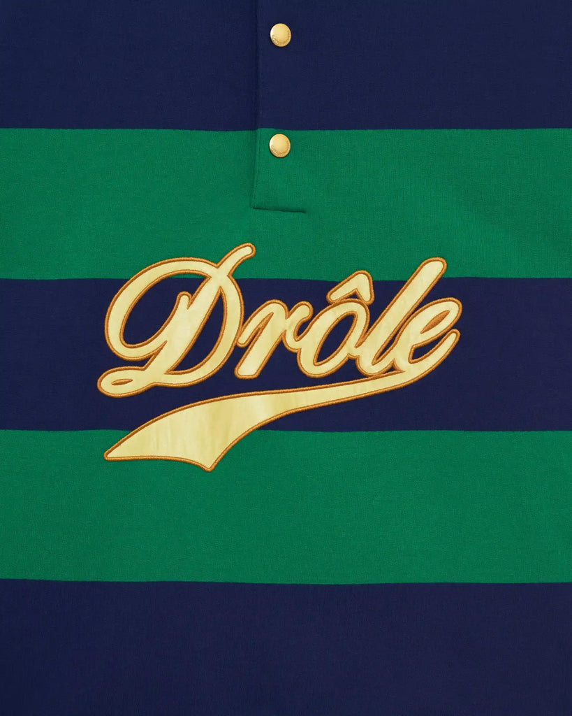 striped logo-embroidered polo shirt