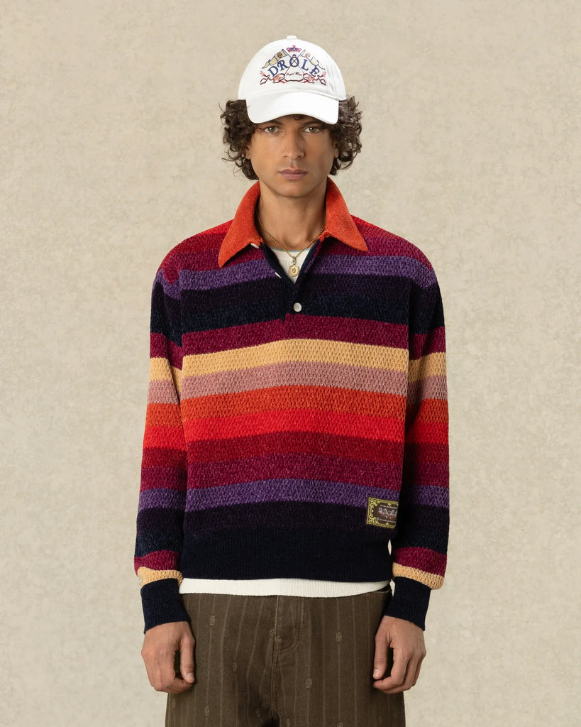 striped knit sweater