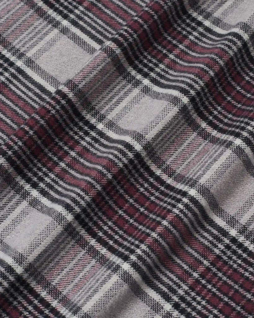 check-pattern logo-patch shirt