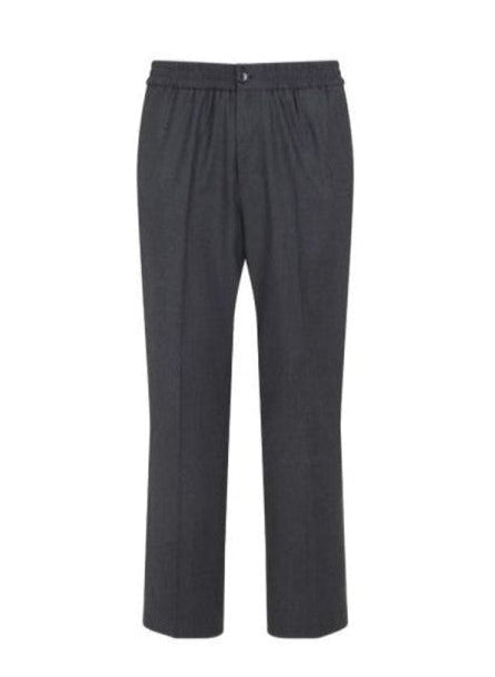 elasticated-waist wool trousers
