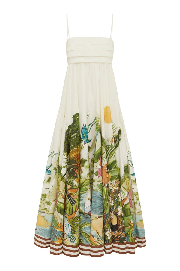 X Mokshini Toucan Tango maxi dress