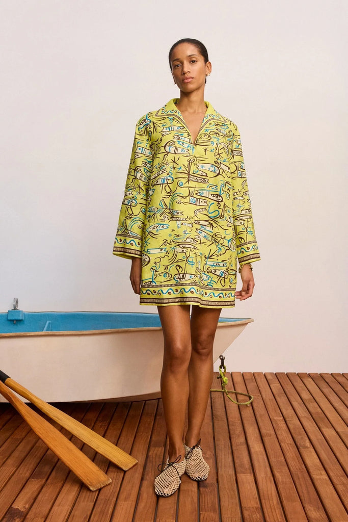FISH STICKS LONG SLEEVE MINI DRESS