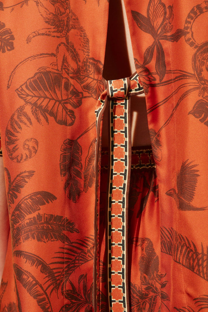 monkey dance silk shirt