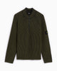 ribbed high-neck sweater