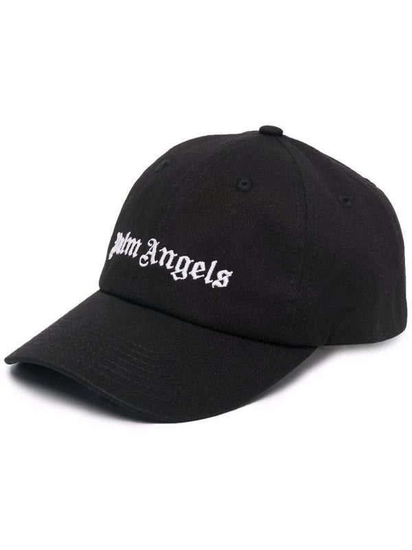 PALM ANGELS logo izšūta kokvilnas cepure
