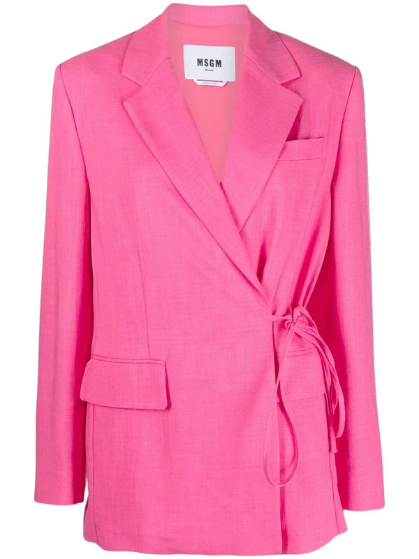 Coarse wrap blazer