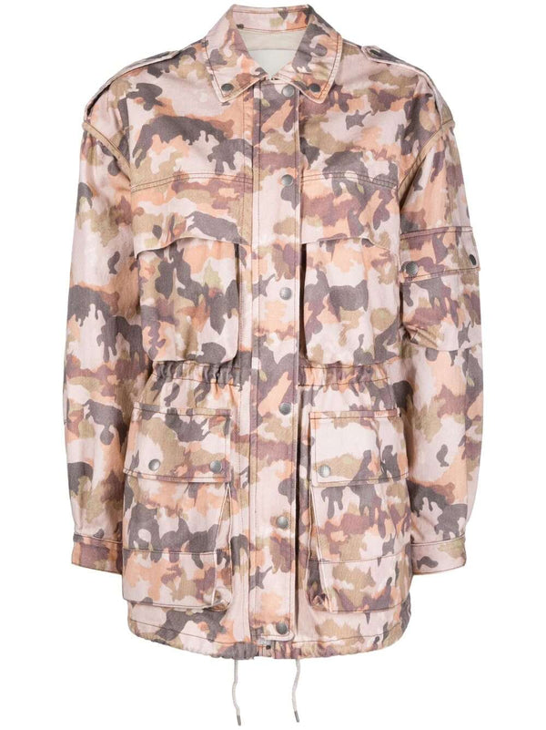 Elize-Jacke aus Baumwolle mit Camouflage-Print